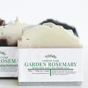 Bandeau De Faire-part Rosemary Étiquette Envelopper Soap Belly Bar Cosme