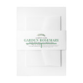 Bandeau De Faire-part Rosemary Étiquette Envelopper Soap Belly Bar Cosme (Devant example)