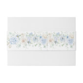 Bandeau De Faire-part Roses bleus, Hydrangea Floral Belly Band (Dos exemple)