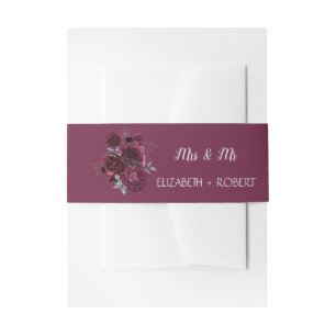 Bandeau De Faire-part Roses de Bourgogne