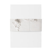 Bandeau De Faire-part Roses d'Ivoire Fleurs 3D |  Mariage (Dos Example)