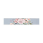 Bandeau De Faire-part Roses subtils d'aquarelle | Floral bleu clair (Plat)