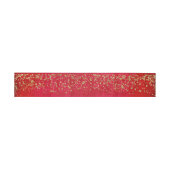 Bandeau De Faire-part Rouge et or Cosmo Glitz (Plat)