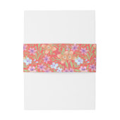 Bandeau De Faire-part Rouge Peranakan floral double xi mariage chinois (Dos Example)