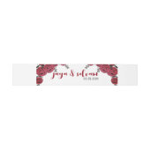 Bandeau De Faire-part Rouge Rose Floral thème Mariage (Plat)
