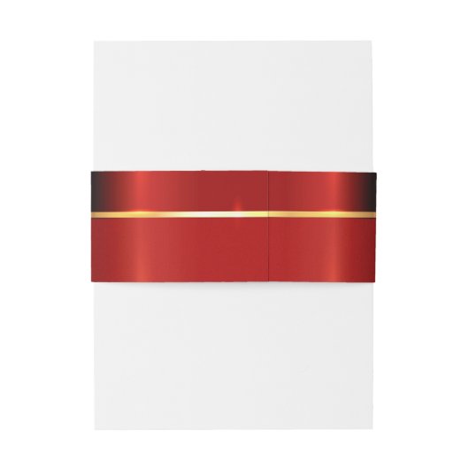 Bandeau De Faire-part Rouge simple (Dos Example)