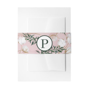 Bandeau De Faire-part Rouge Terreux Coton Floral Végétal Mariage Rustiqu