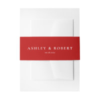 Rouille Automne Rouge Faire-part de mariage modern