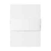 Bandeau De Faire-part royal bleu & blanc fleurs verdure mariage (Dos Example)