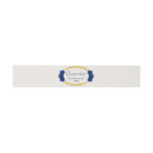 Bandeau De Faire-part Royal Blue et Gold Geometry Quinceañera (Plat)