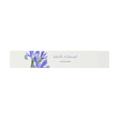 Bandeau De Faire-part Royal Blue Irises Floral Bouquet Mariage (Plat)