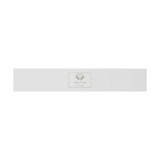 Bandeau De Faire-part Royal Gold Crest Mariage de verdure luxuriante (Plat)