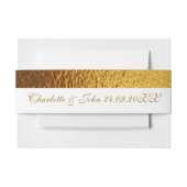 Bandeau De Faire-part Royal Mariage Golden Shiny Belly Band (Devant Example)