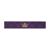 Bandeau De Faire-part Royal Purple & Gold Crown Storybook Mariage (Plat)