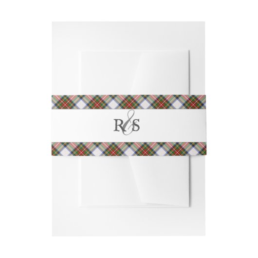 Bandeau De Faire-part Royal Stewart Robe Clan Tartan Scottish Plaid (Devant example)