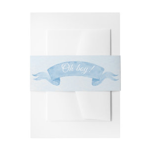 Bandeau De Faire-part Ruban bleu "Oh boy" Teddy Bear