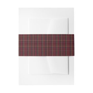 Bandeau De Faire-part Ruban bordeaux et beige inspiré de Ralph Lauren