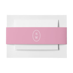 Bandeau De Faire-part Ruban de ventre de mariage rose chic et prépa Pivo