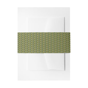 Bandeau De Faire-part Ruban Perse Vert Satin