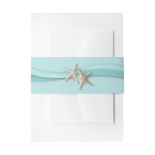 Bandeau De Faire-part Ruban Starfish et turquoise (Devant example)