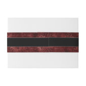 Bandeau De Faire-part Ruby Crimson Rouge | Noms des Mariages de grunge c (Dos exemple)