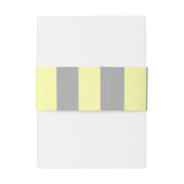 Bandeau De Faire-part Rugby jaune et gris rayures Monogramme (Dos Example)