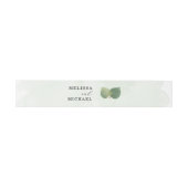 Bandeau De Faire-part Russe Aquarelle Eucalyptus Feuille Sage Vert (Plat)