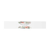 Bandeau De Faire-part Russe Hiver Floral Berries Pine Cone Mariage (Plat)