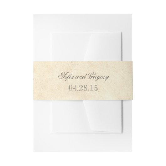 Bandeau De Faire-part Russe vieux papier Mariage Shabby (Devant example)