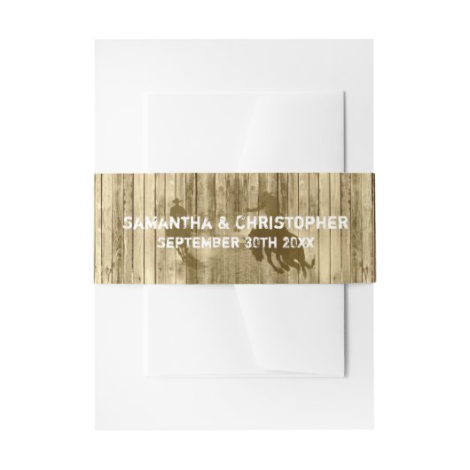 Bandeau De Faire-part Russe western cowboy sauvage ouest mariage (Devant example)