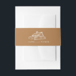 Bandeau De Faire-part Rustic Barn Goldenrod Mariage de automne agricole<br><div class="desc">Illustration de grange rustique. L'Arrière - plan est Goldenrod.</div>