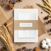 Bandeau De Faire-part Rustic Boho Mariage Kraft Paper ID1109