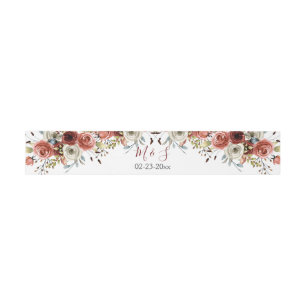 Bandeau De Faire-part Rustic Fall Floral Mariage