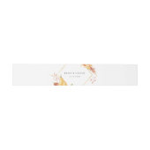 Bandeau De Faire-part Rustic Fall Gold Floral Citrouille Mariage (Plat)