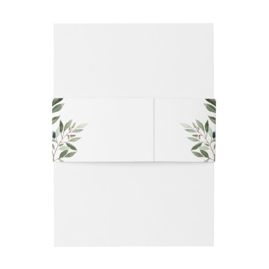 Bandeau De Faire-part Rustic Greenery Monogram Wedding (Dos Example)