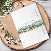 Bandeau De Faire-part Rustic Mountains Aventure commence Mariage de auto