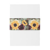 Bandeau De Faire-part Rustic Sunflower Roses Wedding (Dos Example)
