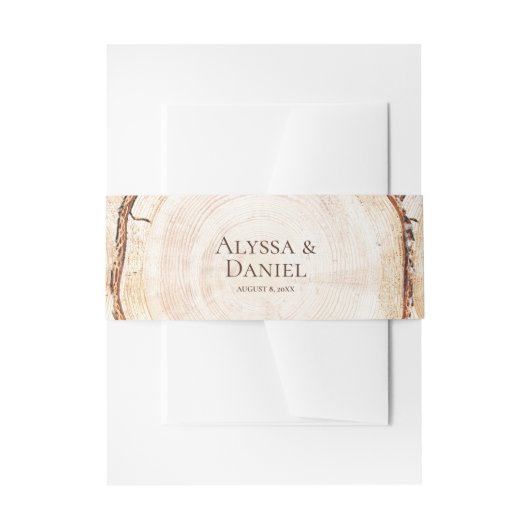 Bandeau De Faire-part Rustic Woodland Wedding Personalized (Devant example)