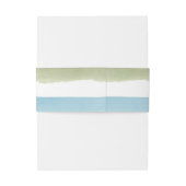 Bandeau De Faire-part Rustique aquarelle rayures nautique mariage plage (Dos Example)