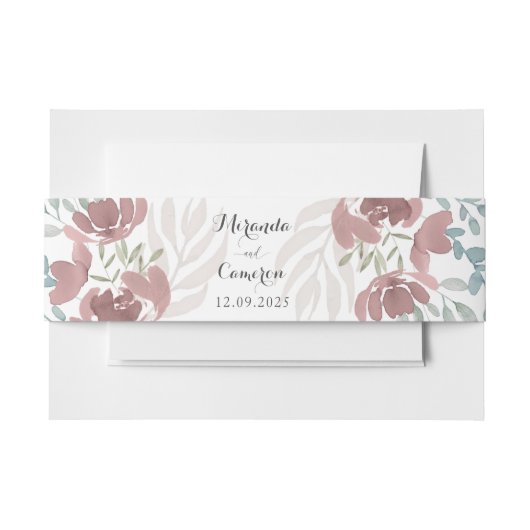 Bandeau De Faire-part Rustique Automne Floral aquarelle (Devant Example)