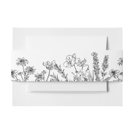 Bandeau De Faire-part Rustique Boho Floral Garden Fleur sauvage Mariage (Devant Example)