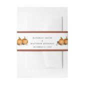 Bandeau De Faire-part Rustique Botanique Automne Citrouille Mariage de a (Devant example)