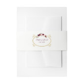 Bandeau De Faire-part Rustique Bourgogne Marsala Mariage de automne Flor (Devant example)