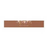 Bandeau De Faire-part Rustique Bourgogne Terracotta Mariage Floral (Plat)