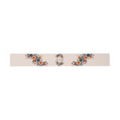 Bandeau De Faire-part Rustique Burnt Orange et Mariage bleu (Plat)