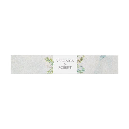 Bandeau De Faire-part Rustique Eucalyptus Mariage de verdure (Plat)