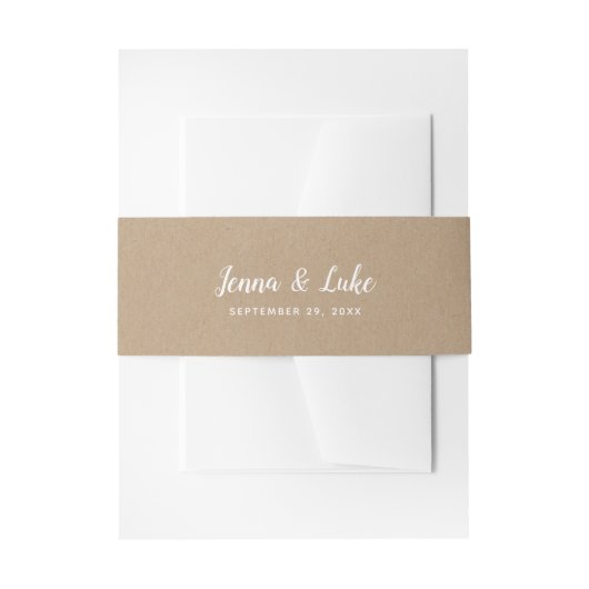Bandeau De Faire-part Rustique Faux Kraft Mariage (Devant example)