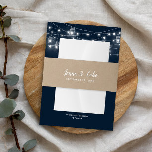 Bandeau De Faire-part Rustique Faux Kraft Mariage