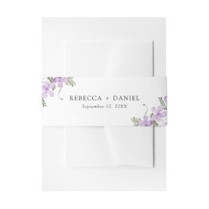 Bandeau De Faire-part Rustique Lilac Floral Faire-part de mariage Belly