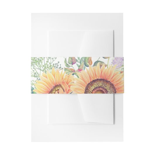 Bandeau De Faire-part rustique | Peinture de tournesols de campagne (Devant example)